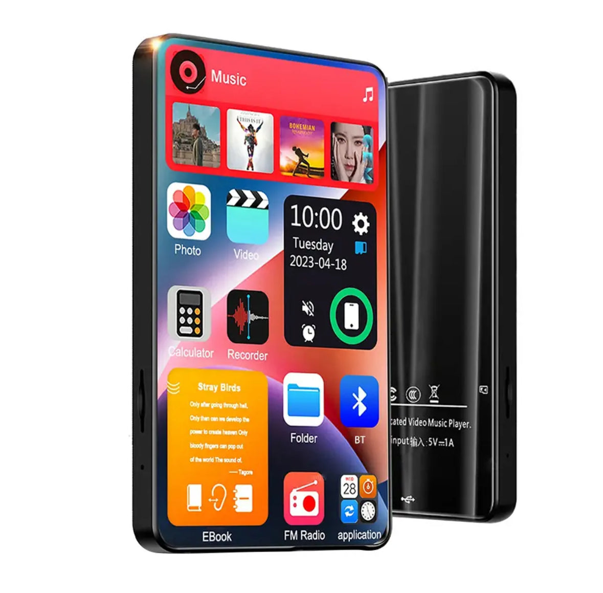 Touch gesteuerter Multifunktionaler MP3 Player