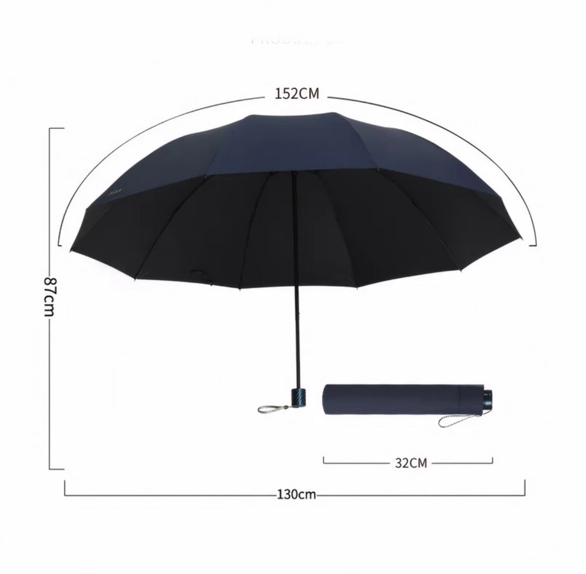 Kleiner XXL-3-Personen Regenschirm