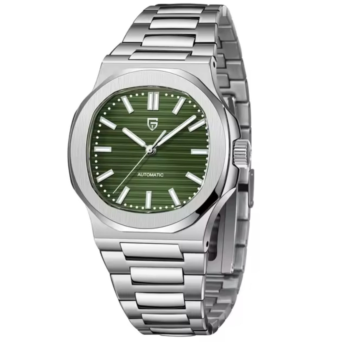 Luxuriöse Edelstahl Automatik Uhr mit Saphirglas