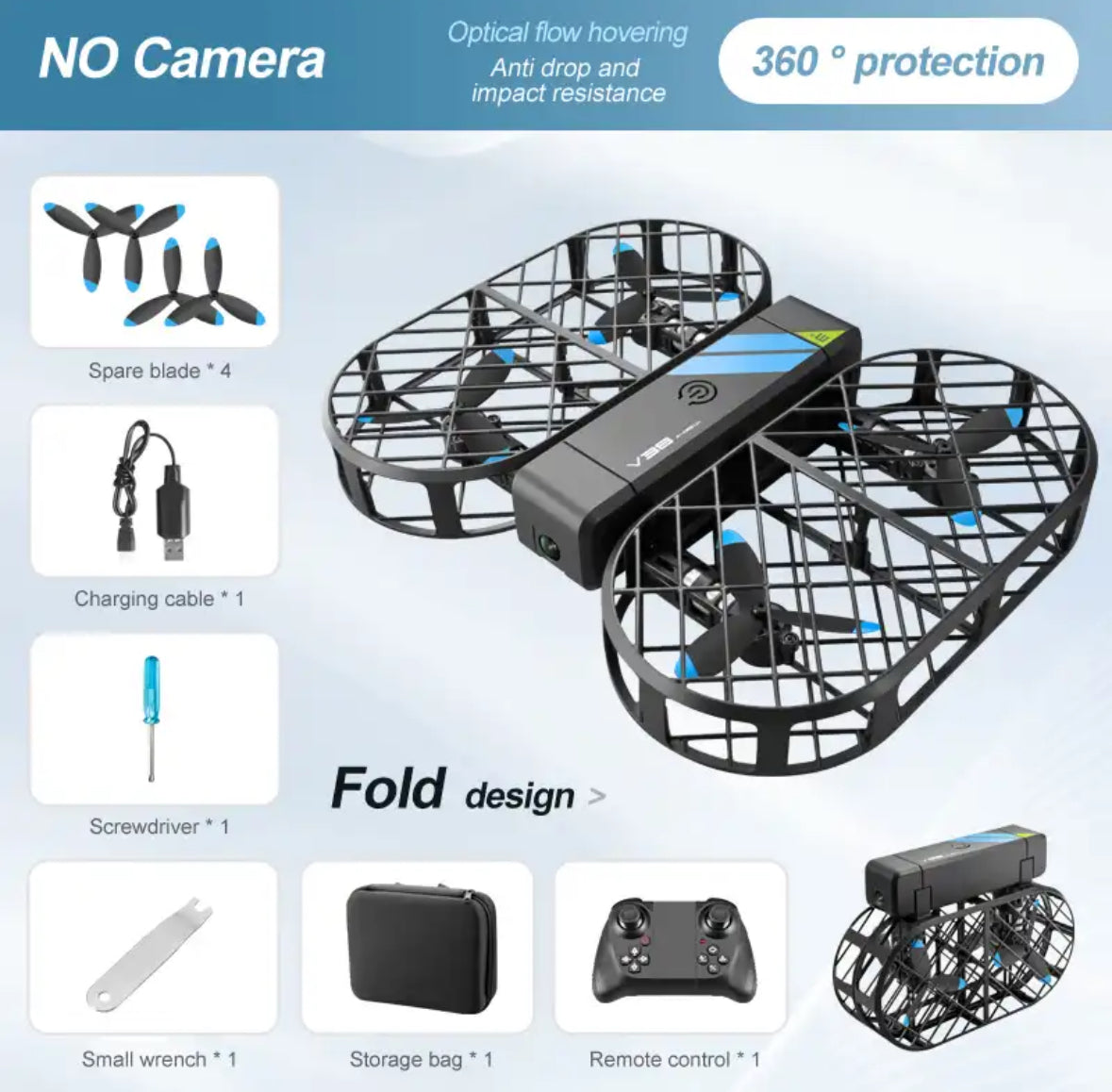 V38 Pro RC Drohne mit 6K UHD Kamera
