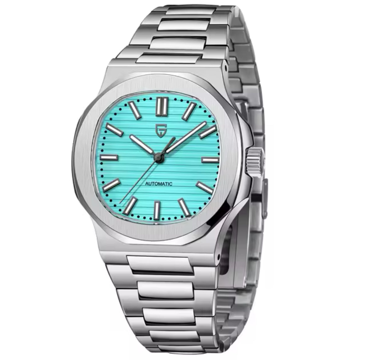 Luxuriöse Edelstahl Automatik Uhr mit Saphirglas