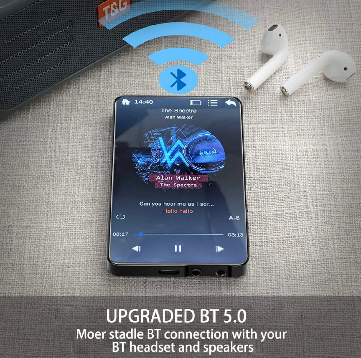 Touch gesteuerter Multifunktionaler MP3 Player
