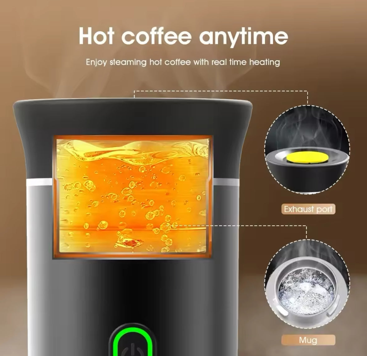 Mobile Espresso Maschine mit Heizfuntkion