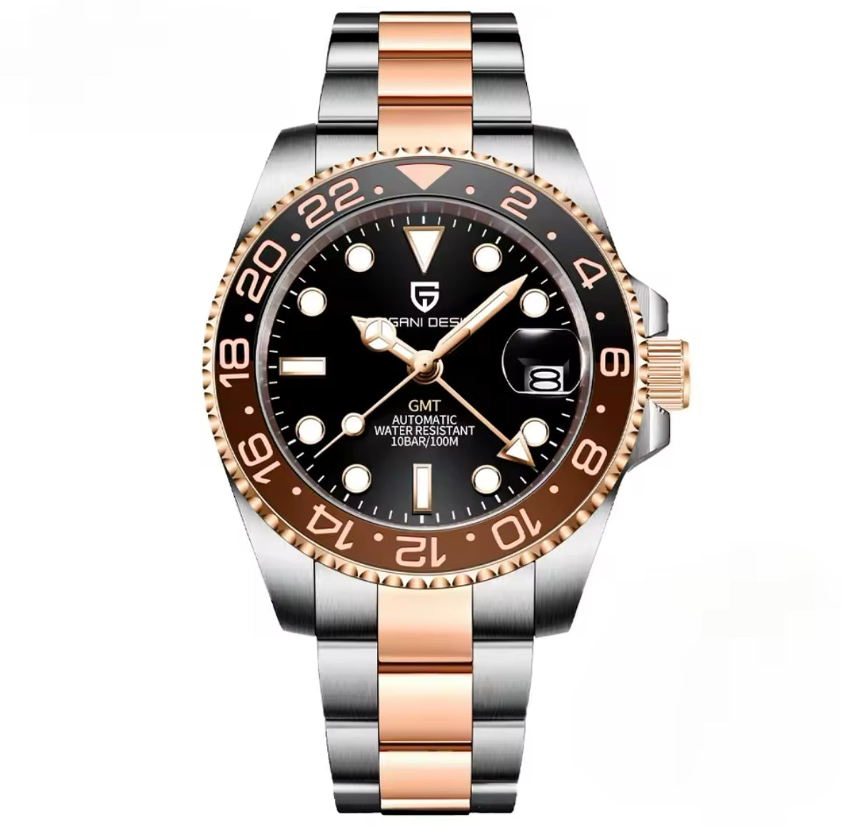 GMT Luxus Edelstahl Automatik Uhr
