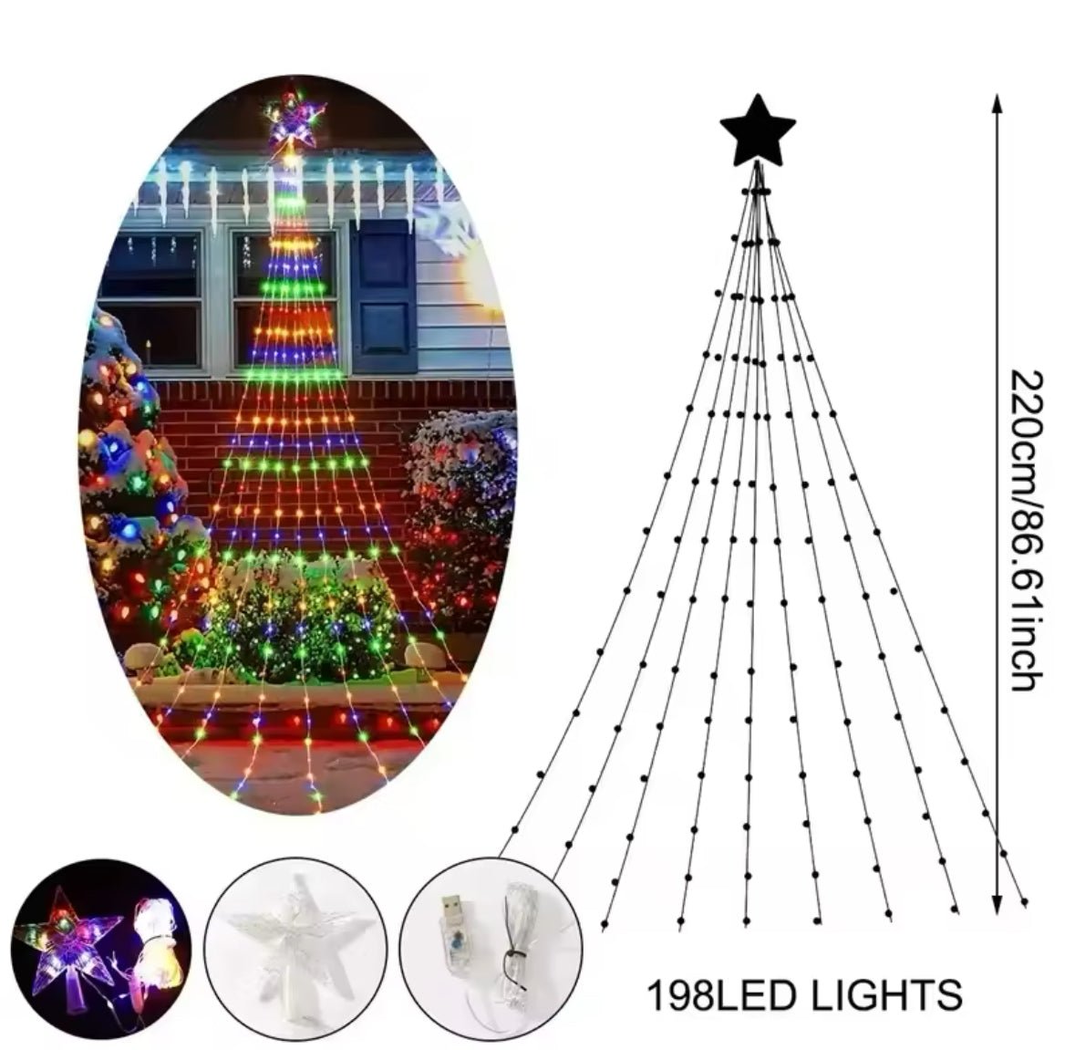 LED Weihnachtsbaum Lichterkette