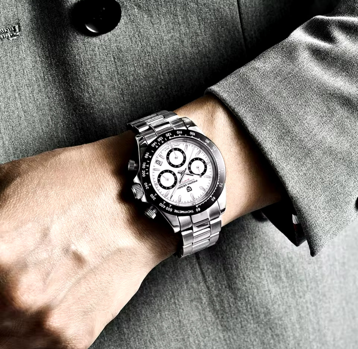 Retro Luxus Edelstahl Quarz Uhr