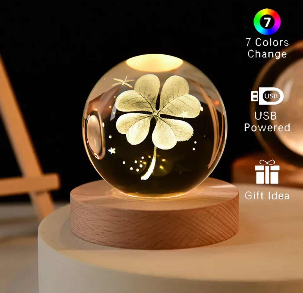 3D Kristall LED Kugel