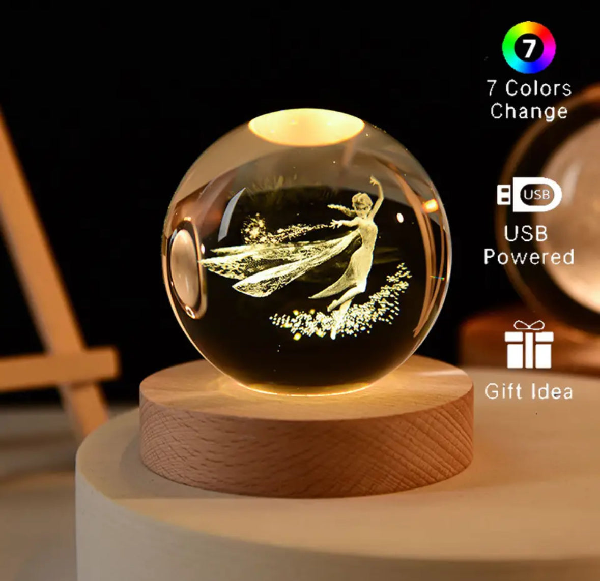 3D Kristall LED Kugel