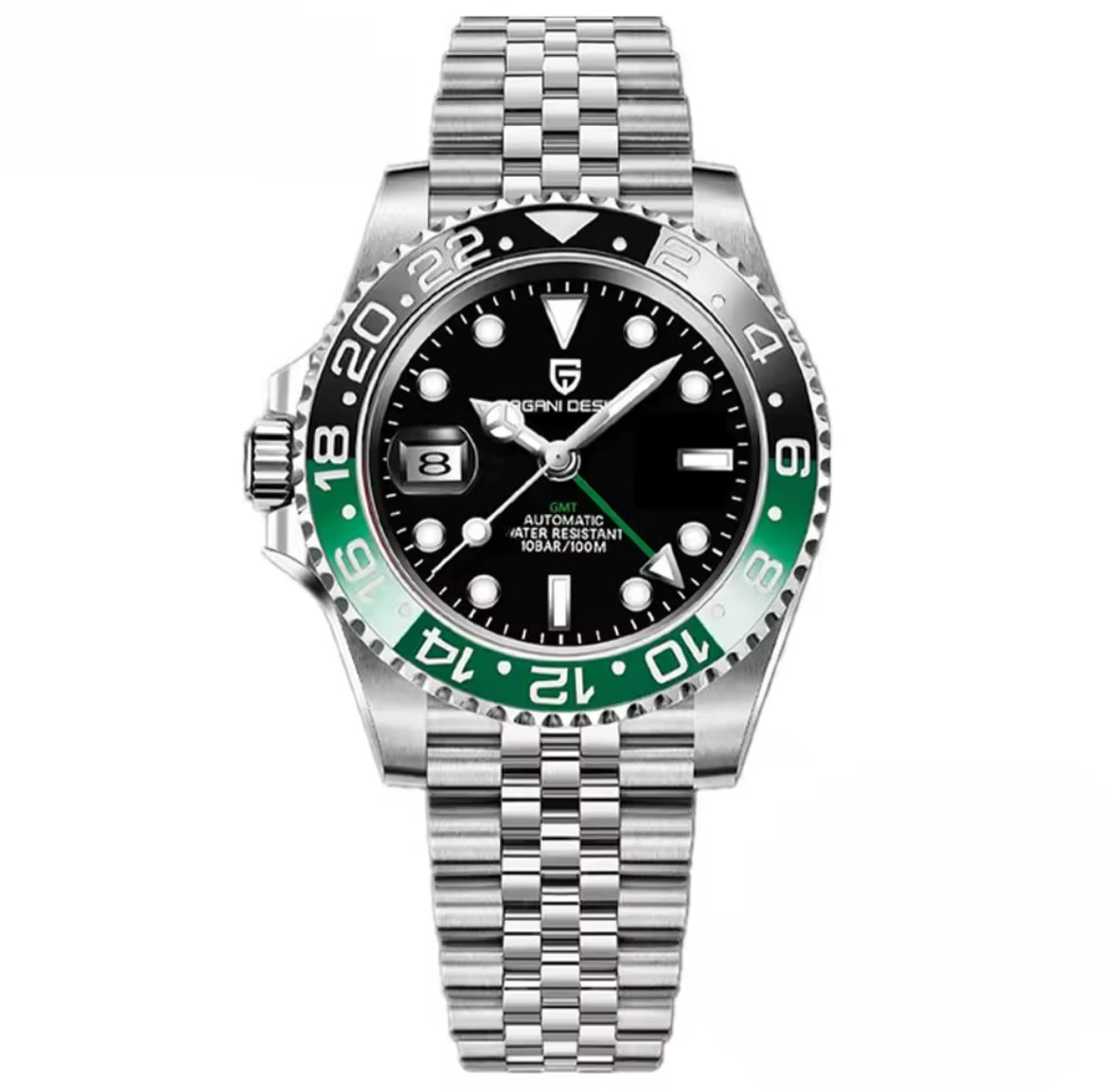 GMT Luxus Edelstahl Automatik Uhr