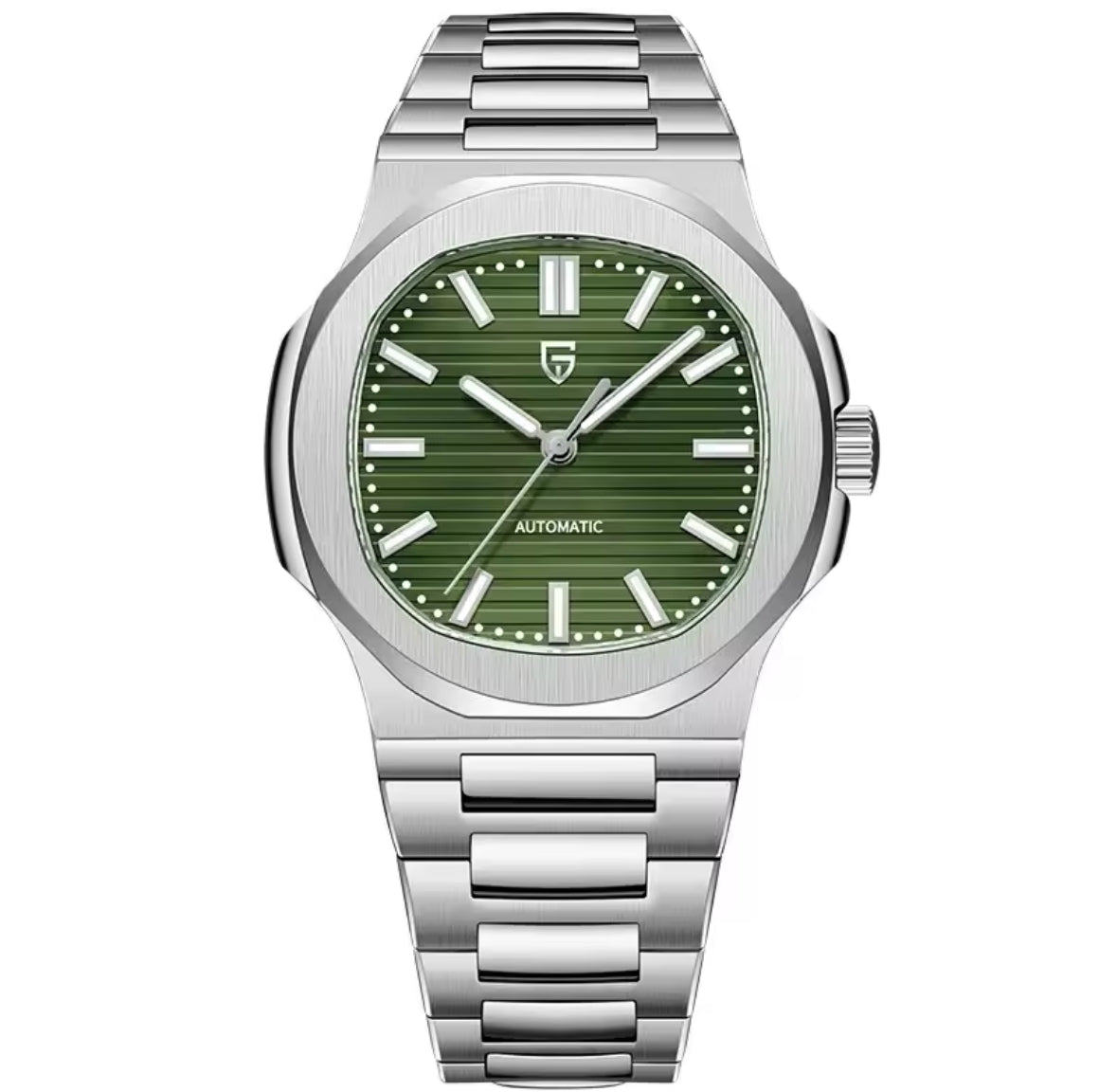Luxuriöse Edelstahl Automatik Uhr mit Saphirglas