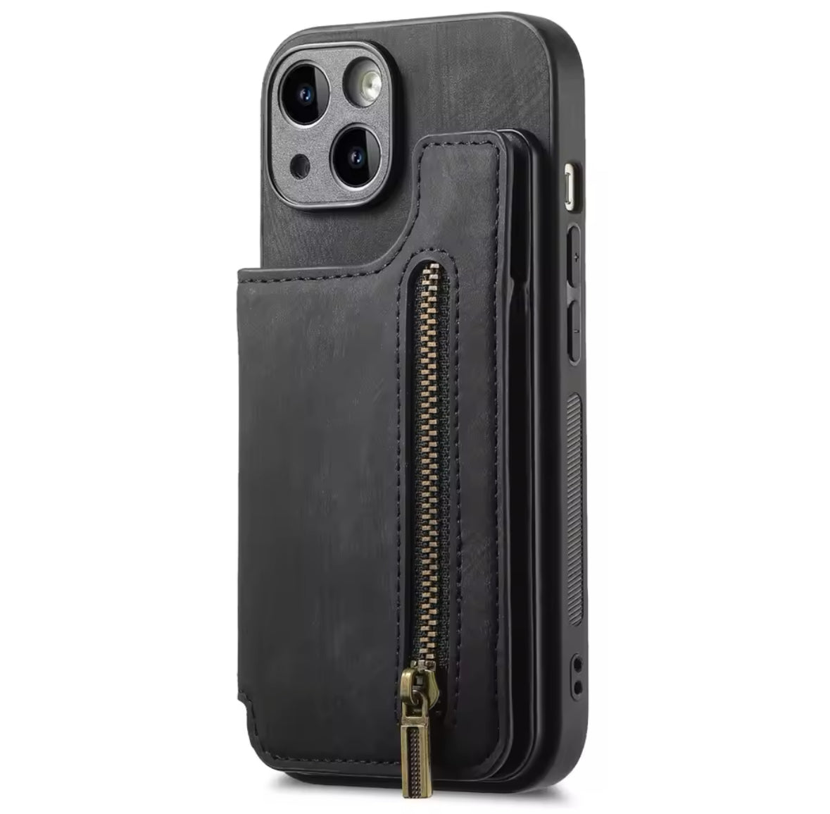 2 in 1 Wildleder iPhone Hülle mit Geldbörse
