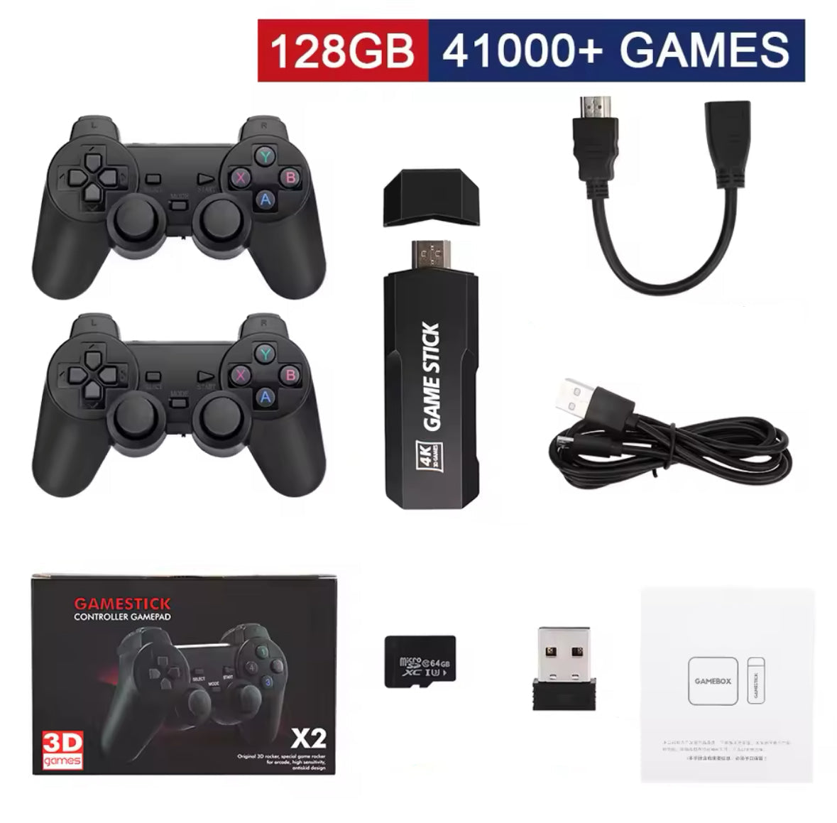 1-4 Spieler 4K UHD Retro Spiel Konsole