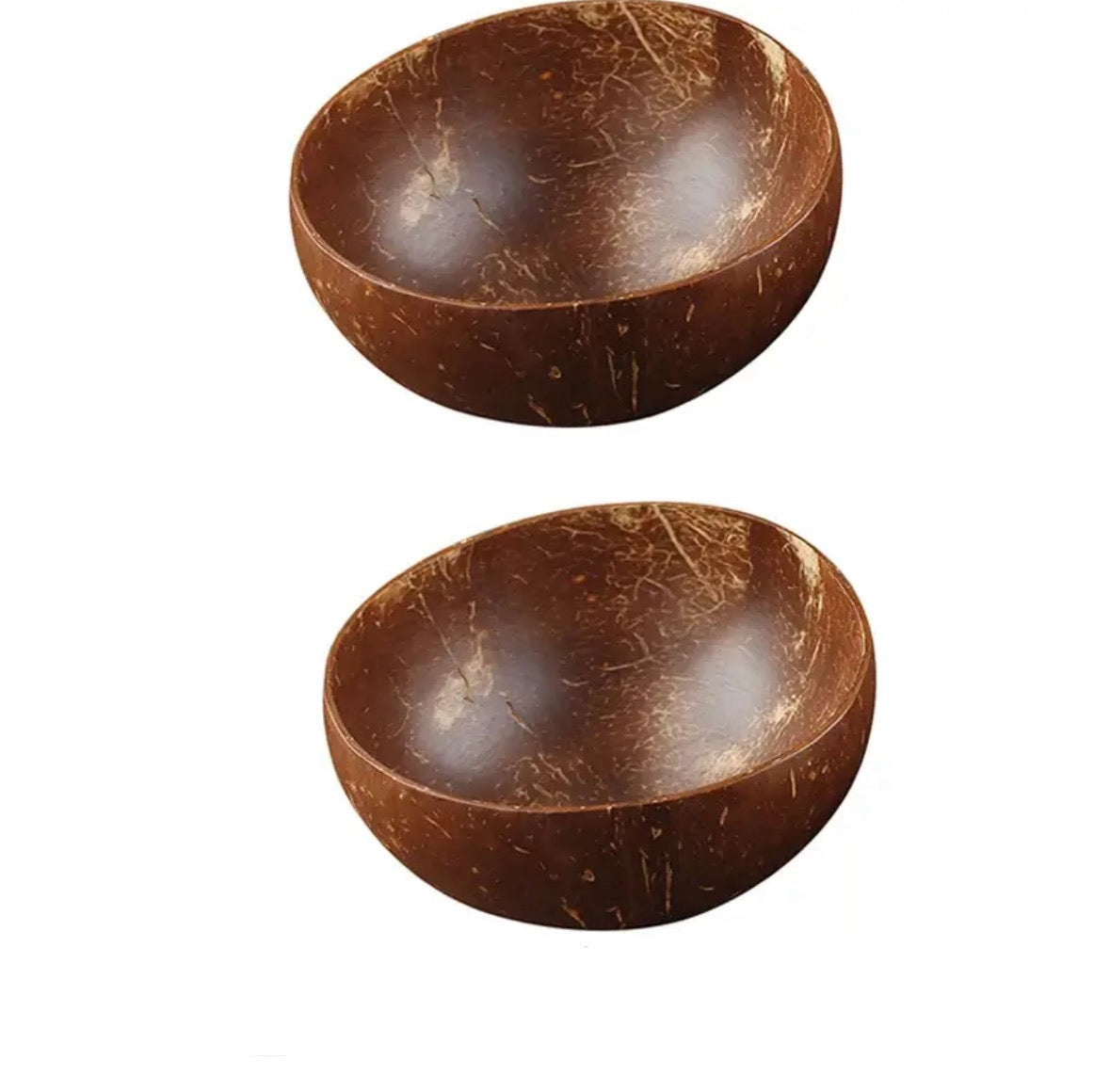 Kokosnuss-Schalen Schüssel mit Holz Löffel