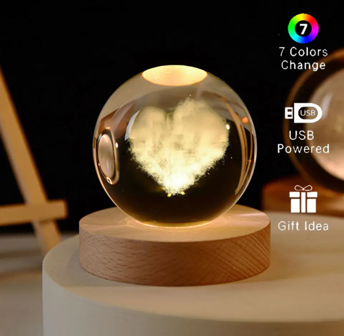 3D Kristall LED Kugel