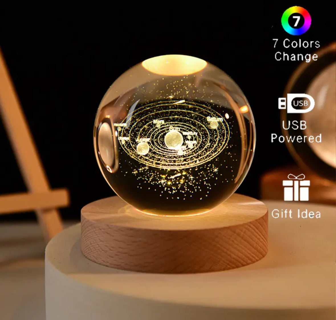 3D Kristall LED Kugel