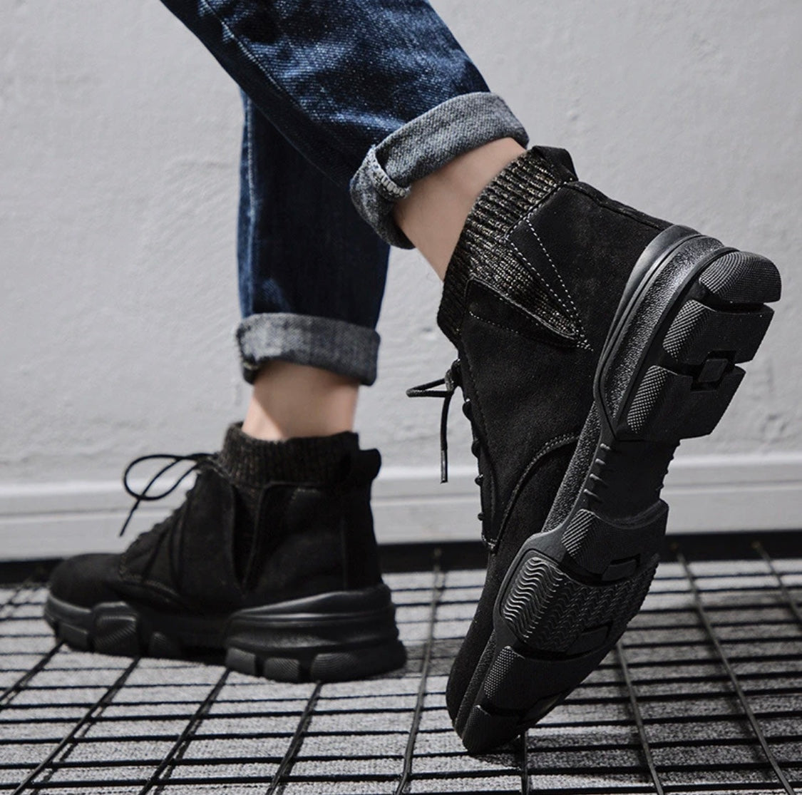 Vintage Wildleder Stiefel