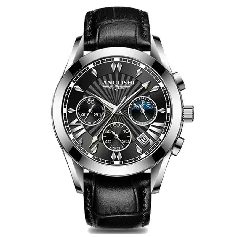 Männer Uhr Quarz Leder Band
