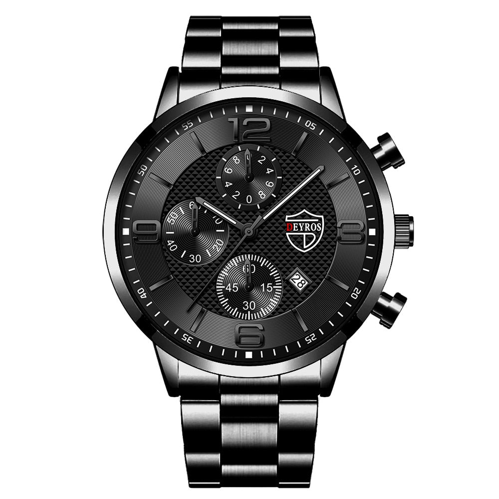 Business Uhr Quarz Stahl Band