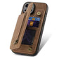 2 in 1 Wildleder iPhone Hülle mit Geldbörse
