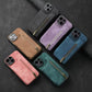 2 in 1 Wildleder iPhone Hülle mit Geldbörse