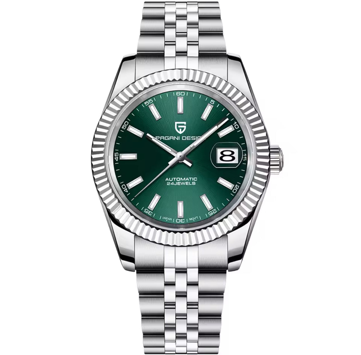 Luxus Edelstahl Automatik Uhr mit Datum