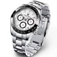 Retro Luxus Edelstahl Quarz Uhr