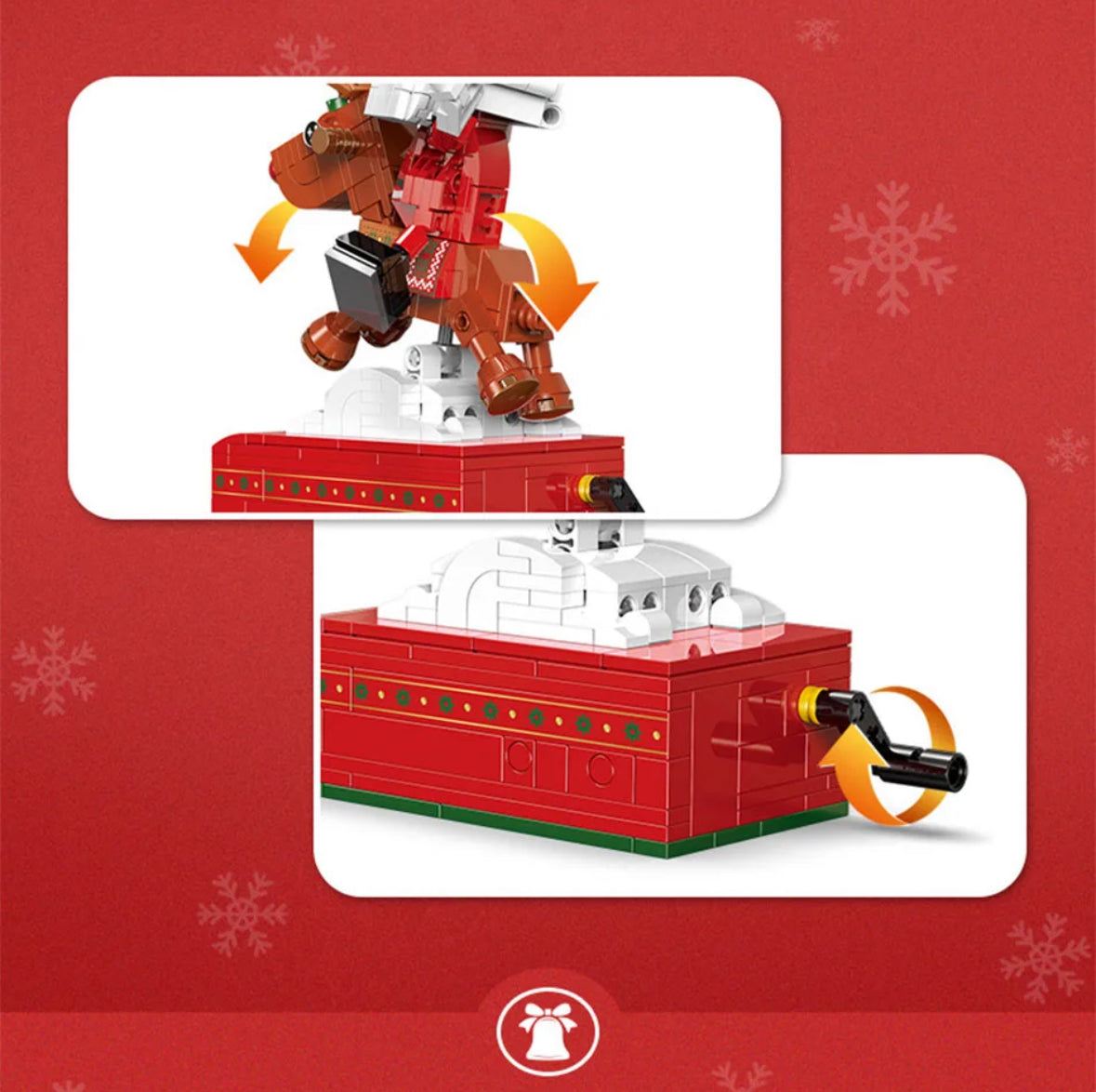 Rotierende Bauklotz Weihnachts Figuren