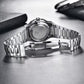 Luxuriöse Edelstahl Automatik Uhr mit Saphirglas