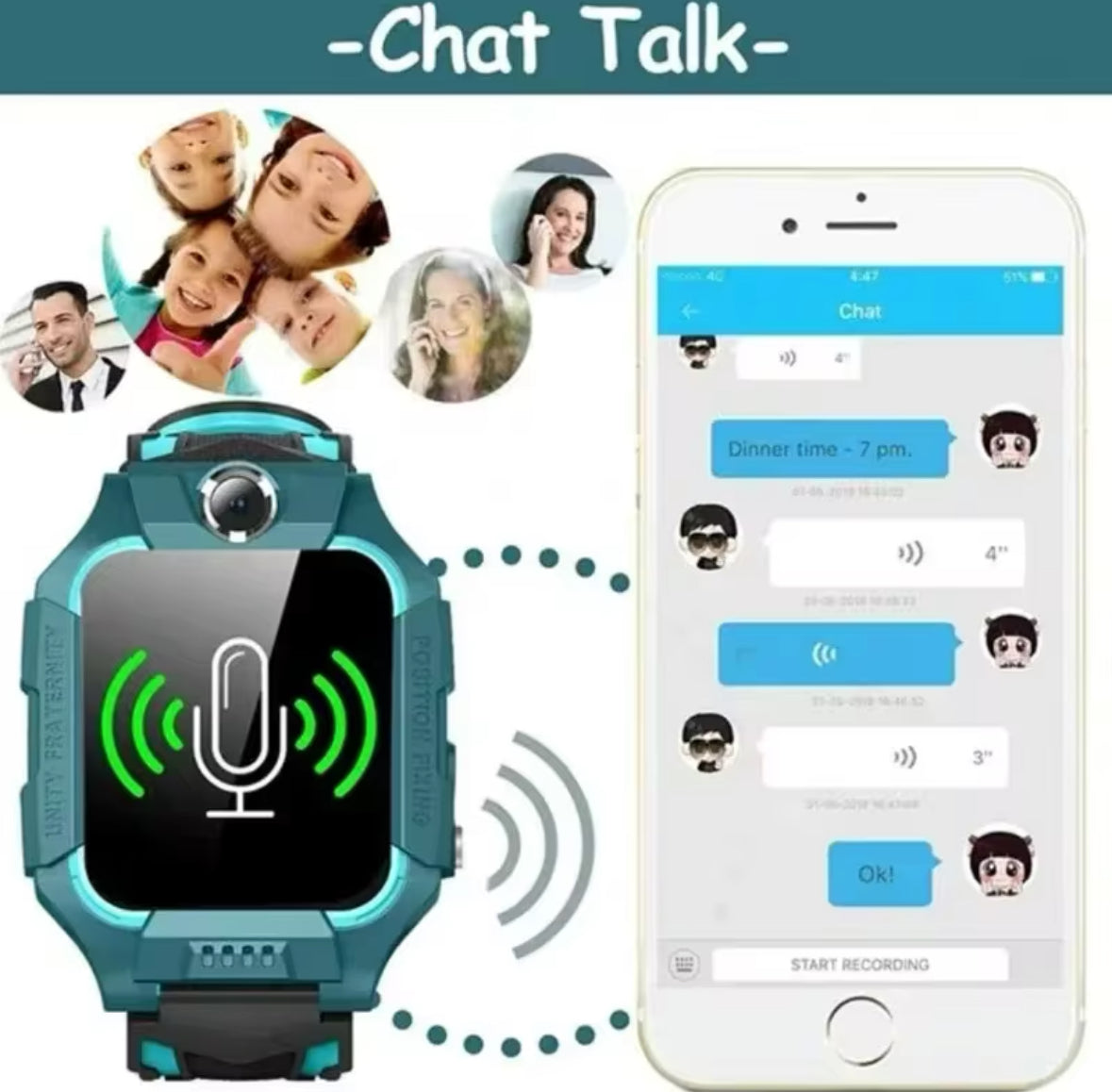 Sicherheits Smart Watch für Kinder
