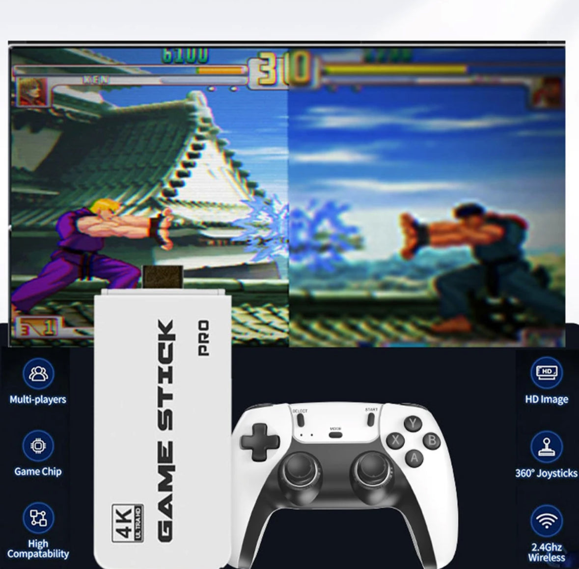 HDMI Retro Spiele Konsolen Stick mit 30`000 Spielen
