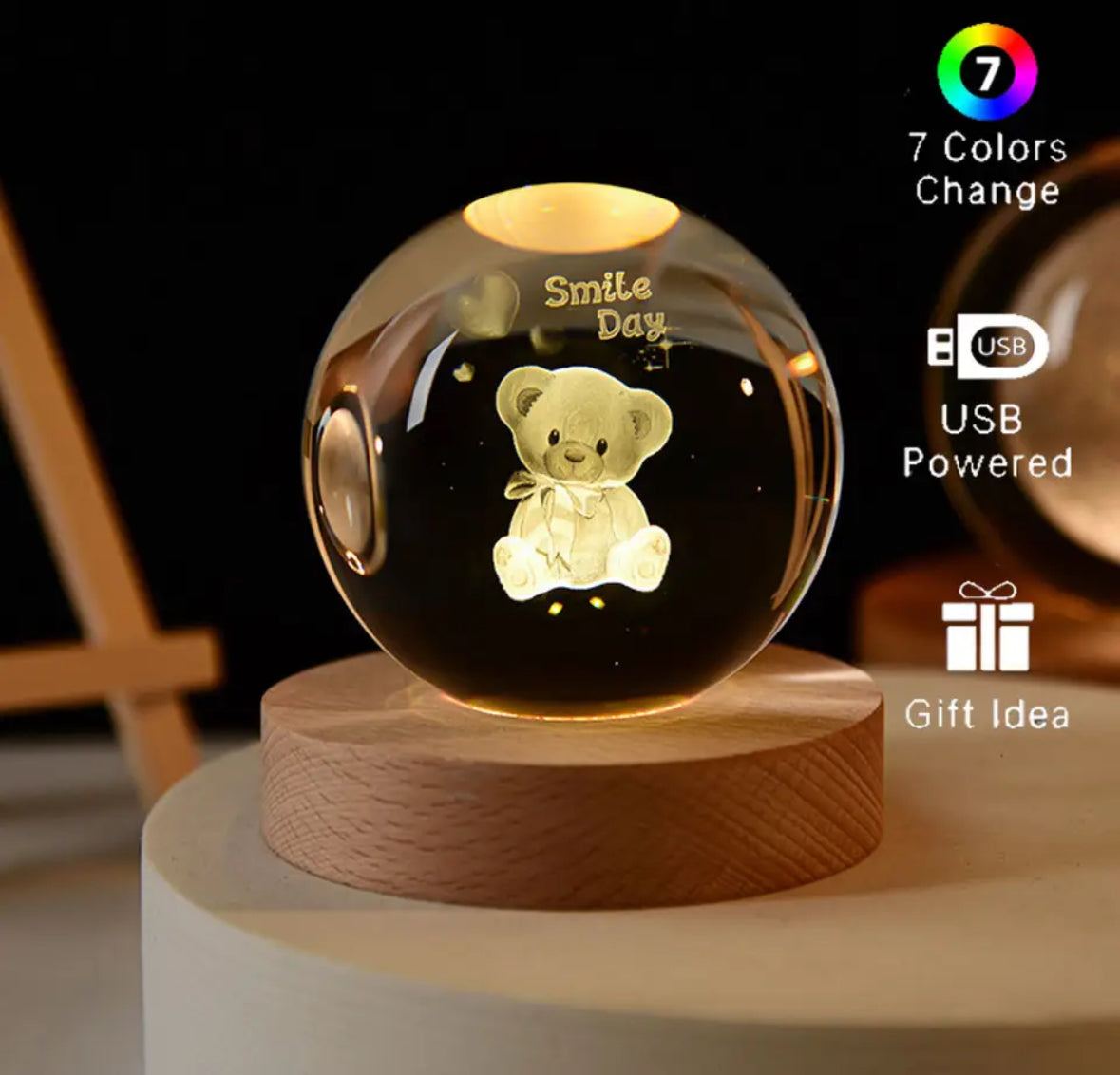 3D Kristall LED Kugel