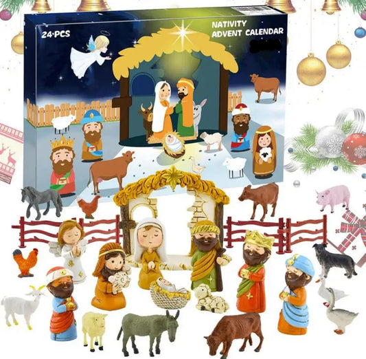 Christus Krippen Weihnachtsabend Adventskalender