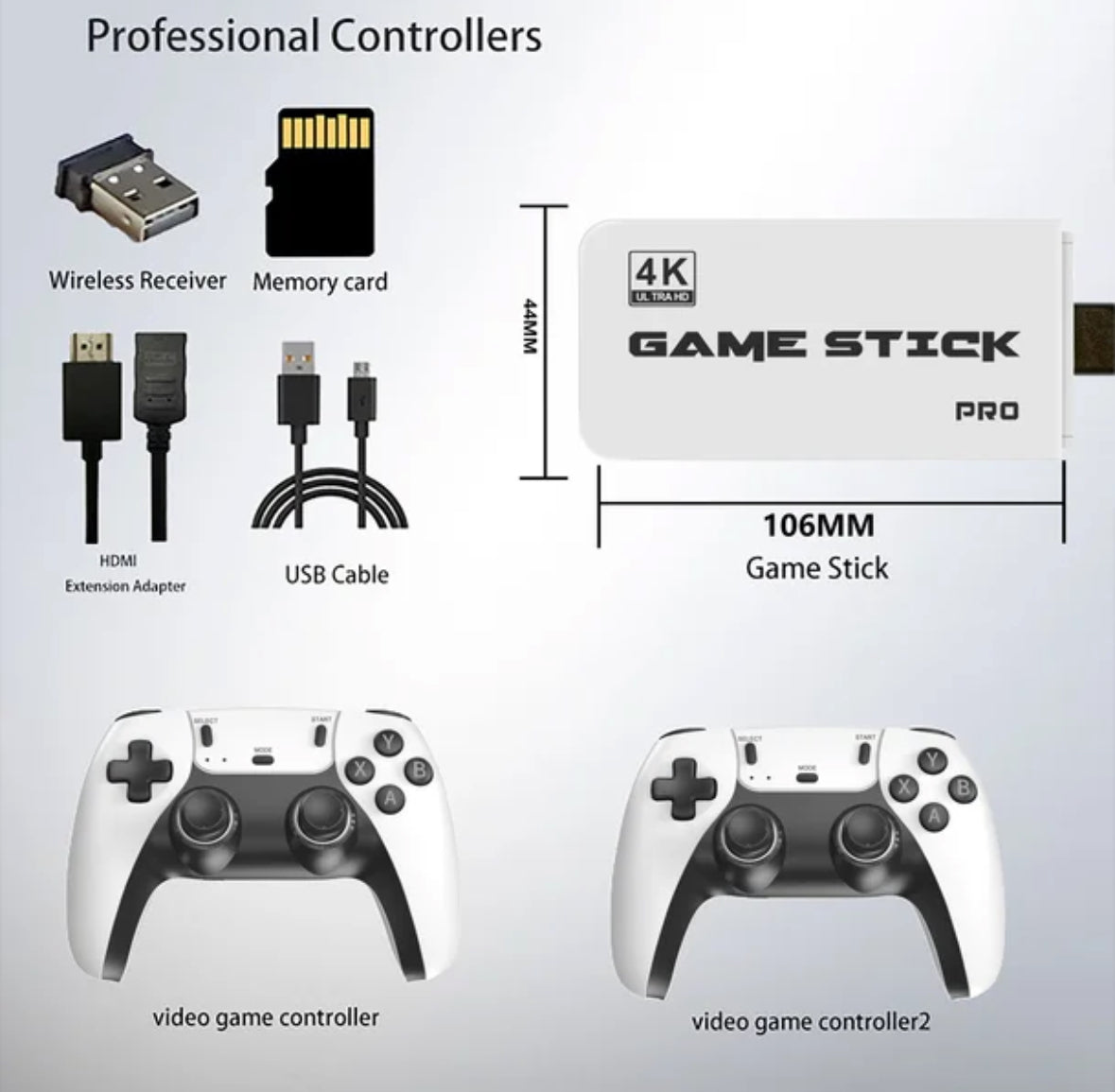 HDMI Retro Spiele Konsolen Stick mit 30`000 Spielen