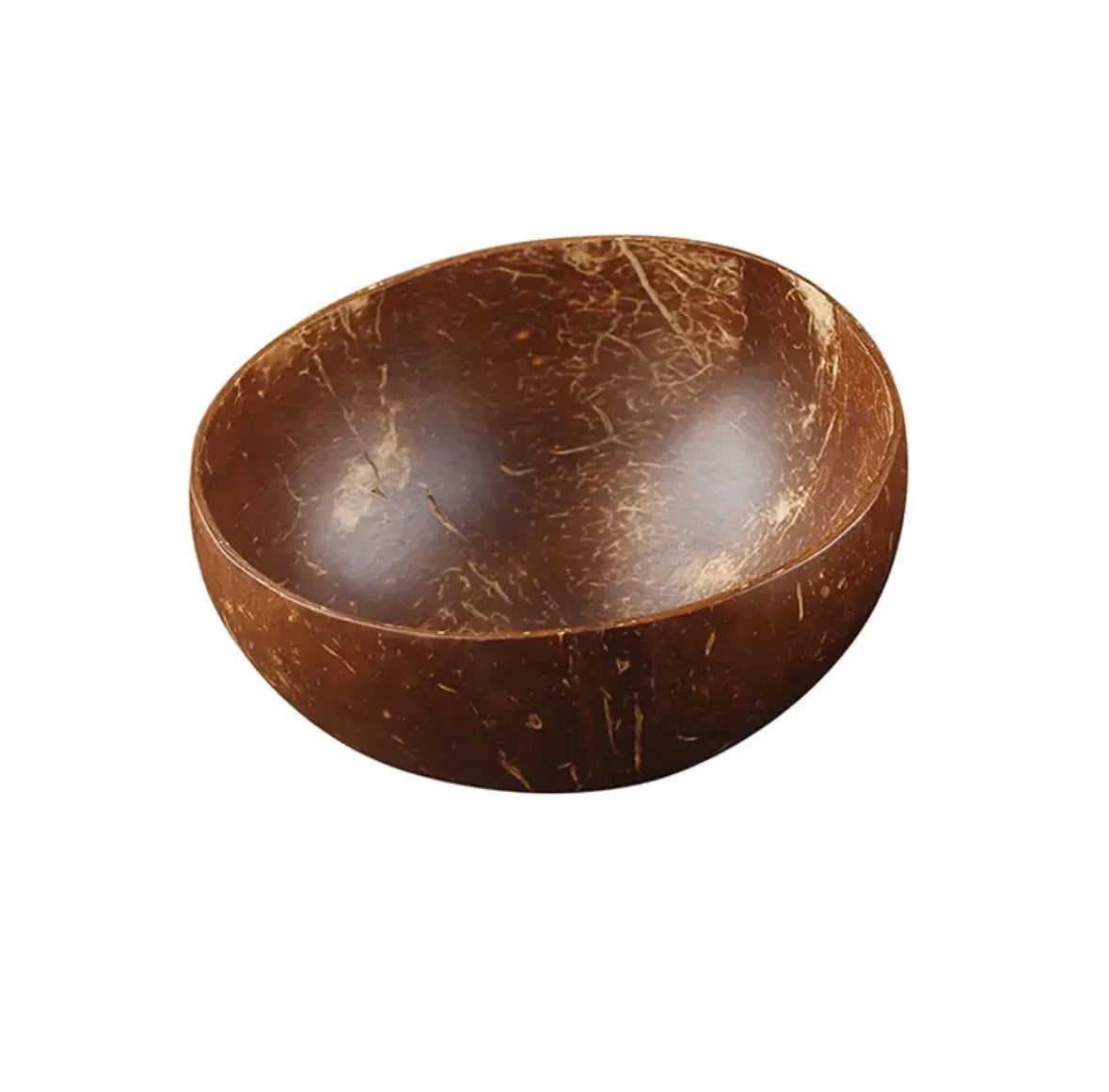 Kokosnuss-Schalen Schüssel mit Holz Löffel