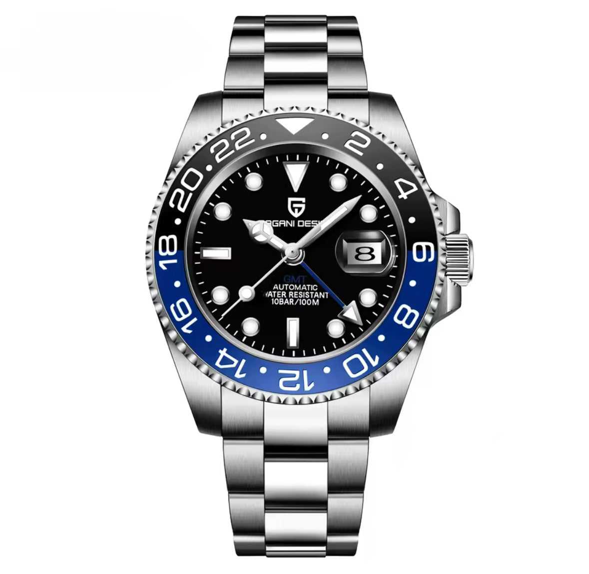 GMT Luxus Edelstahl Automatik Uhr