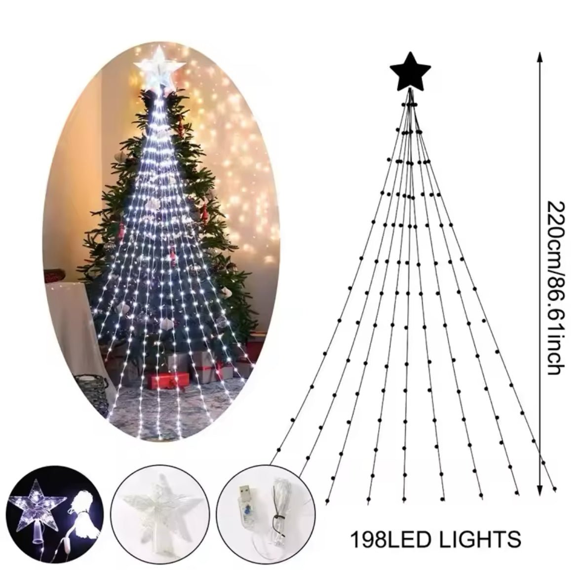 LED Weihnachtsbaum Lichterkette