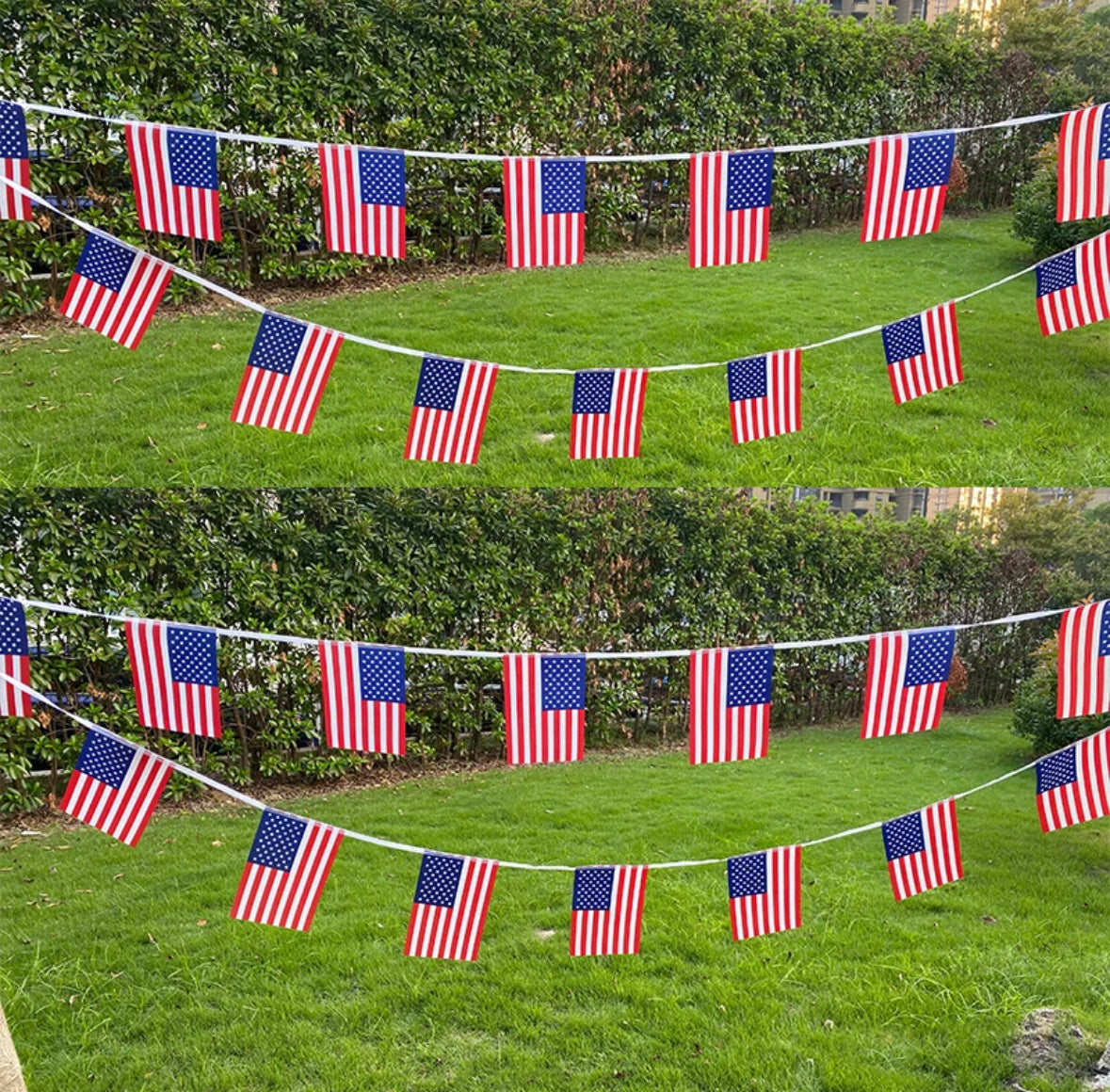 Flaggenkette von Ländern