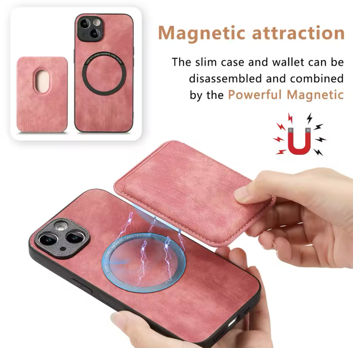 iPhone Hülle mit Abnehmbarem Cardholder