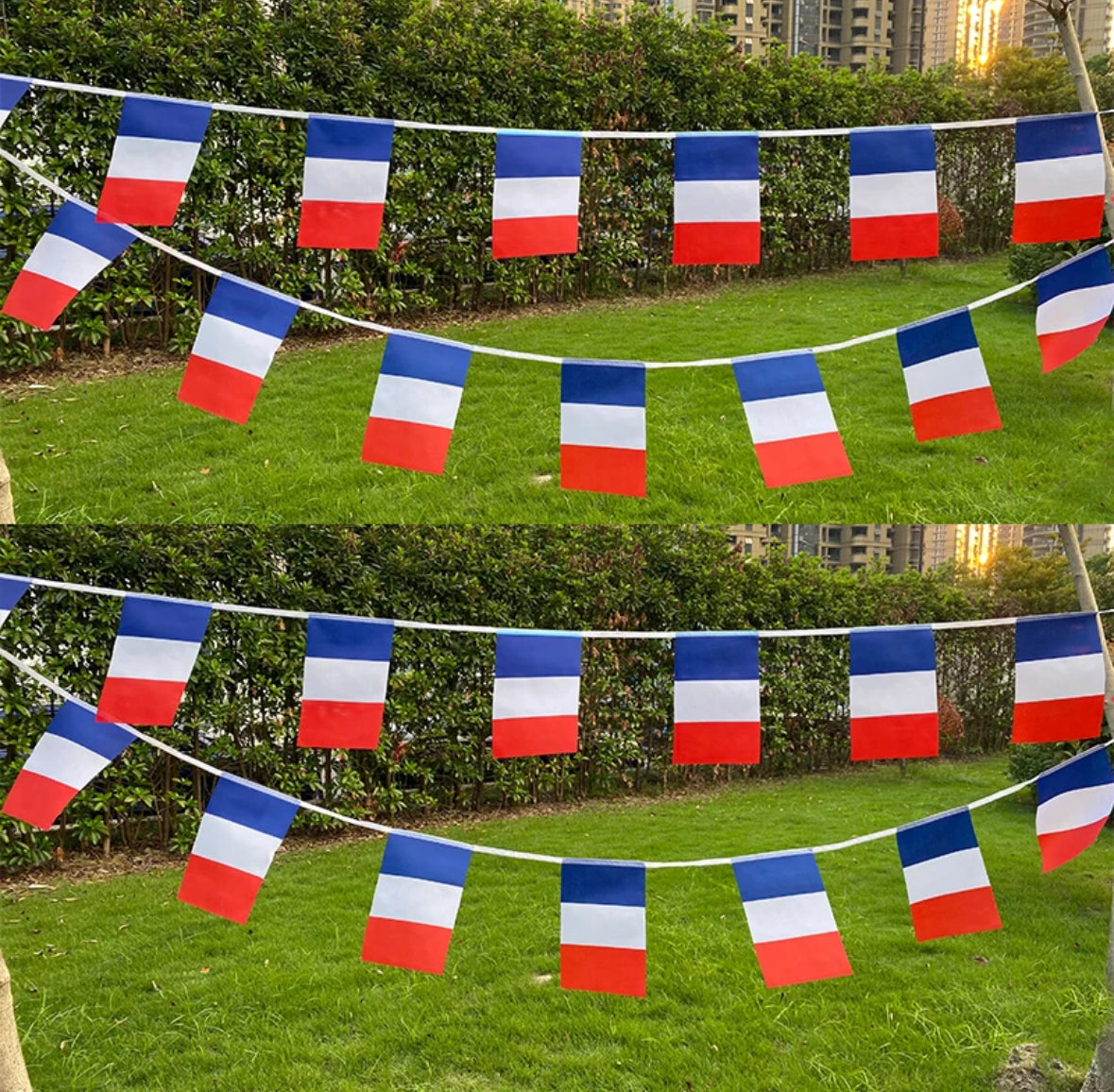 Flaggenkette von Ländern