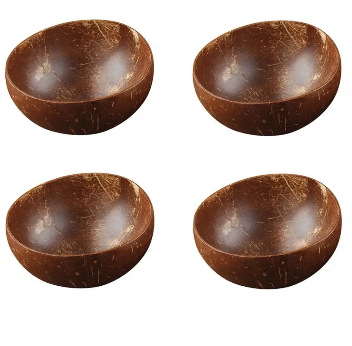 Kokosnuss-Schalen Schüssel mit Holz Löffel