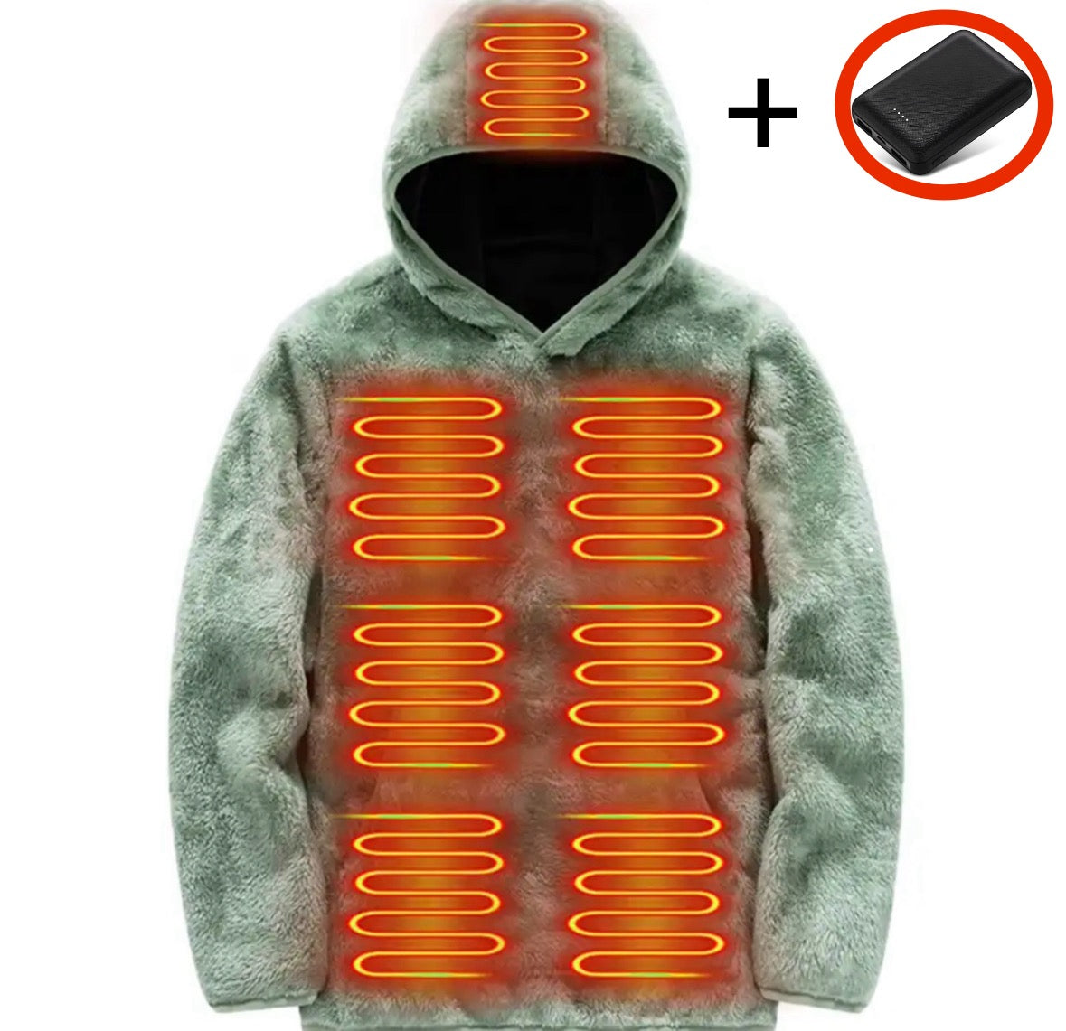 Beheizbarer Fleece Wärme Hoodie