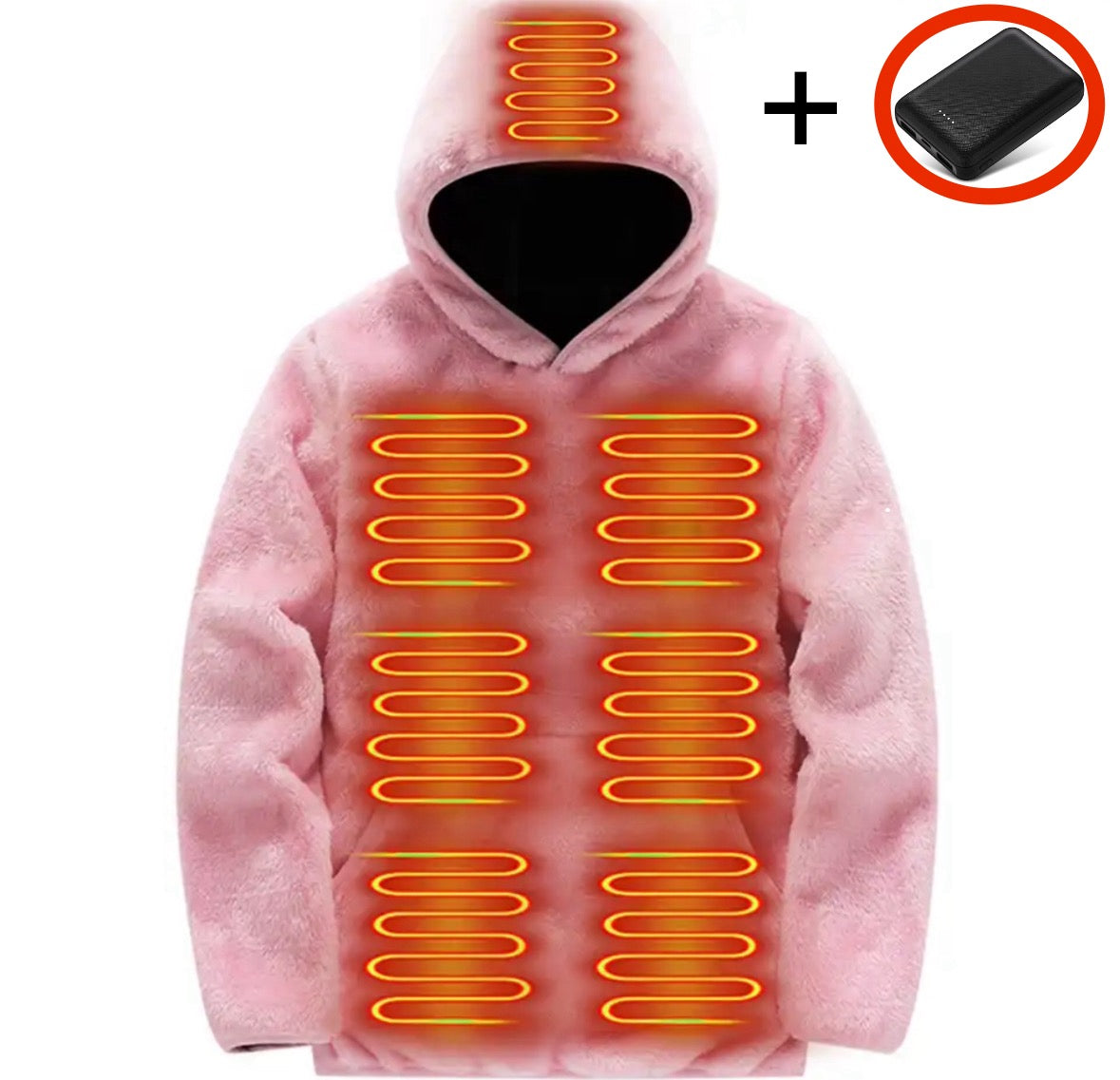 Beheizbarer Fleece Wärme Hoodie