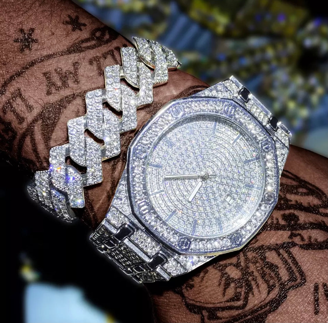 Iced Out Quarz Uhr