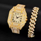 Iced Out Quarz Uhr