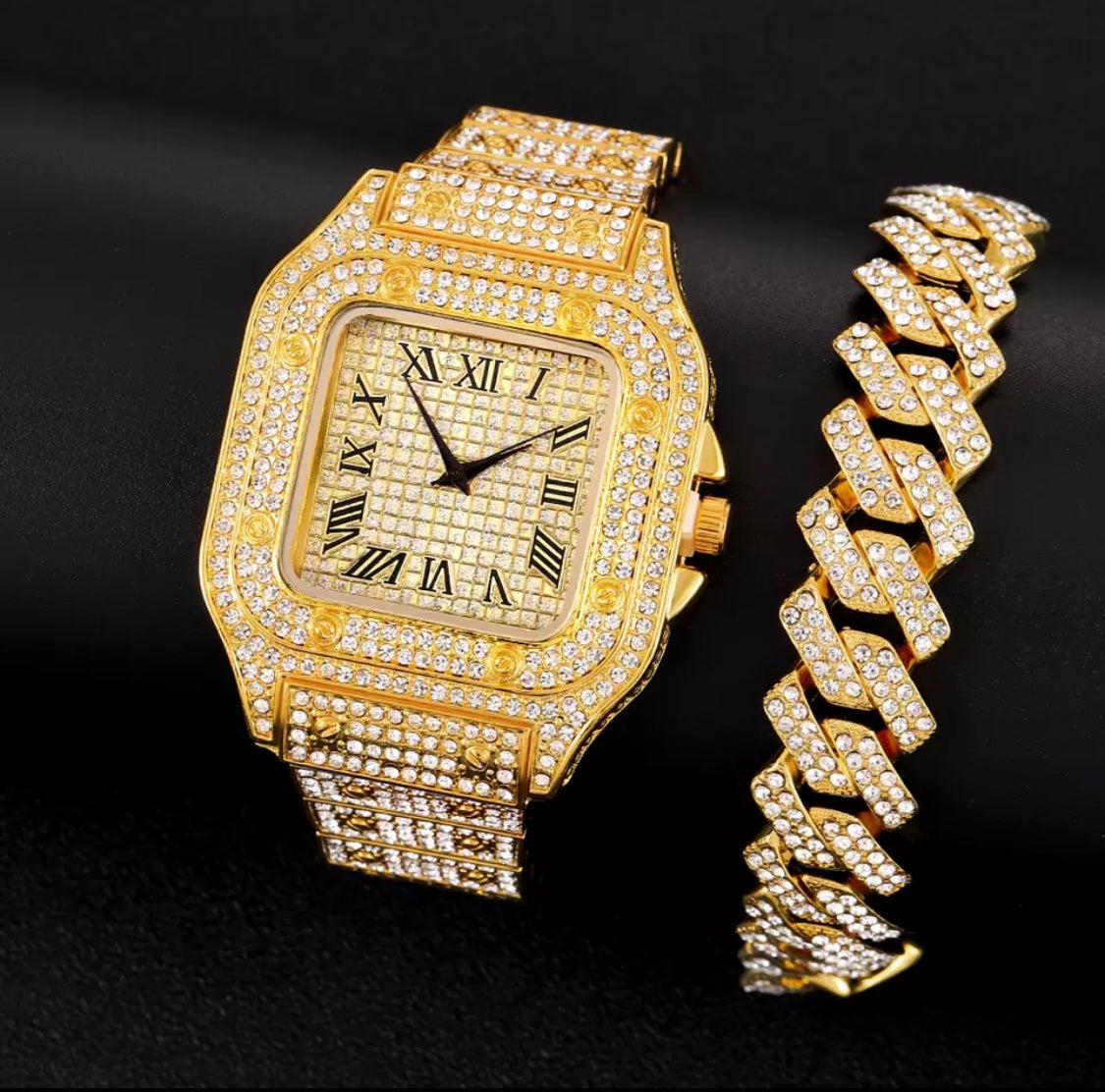 Iced Out Quarz Uhr