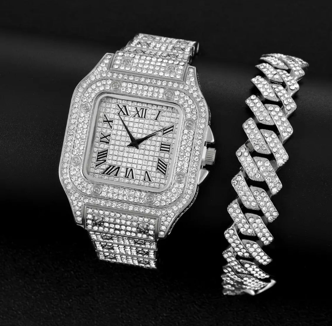 Iced Out Quarz Uhr