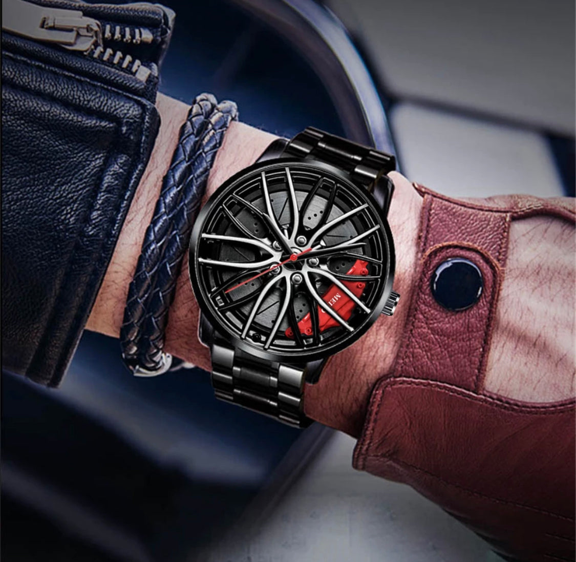Motorsport Felgen Quarz Uhr