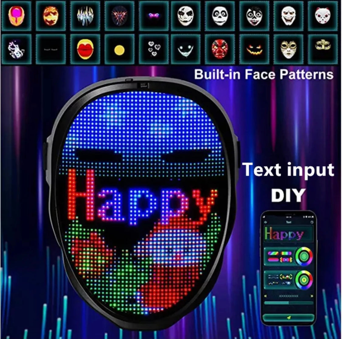 Bluetooth Diy LED Maske