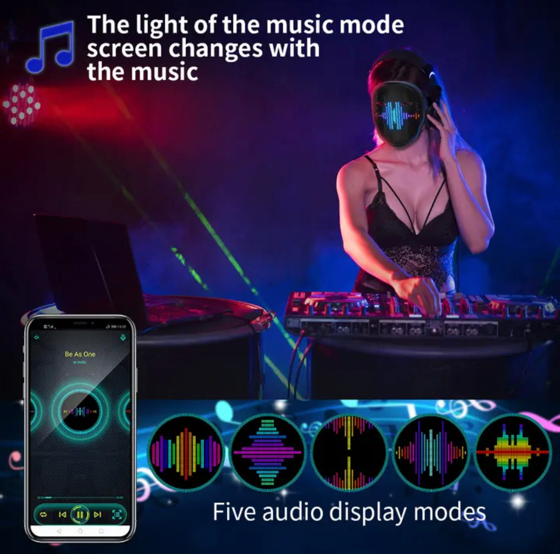 Bluetooth Diy LED Maske