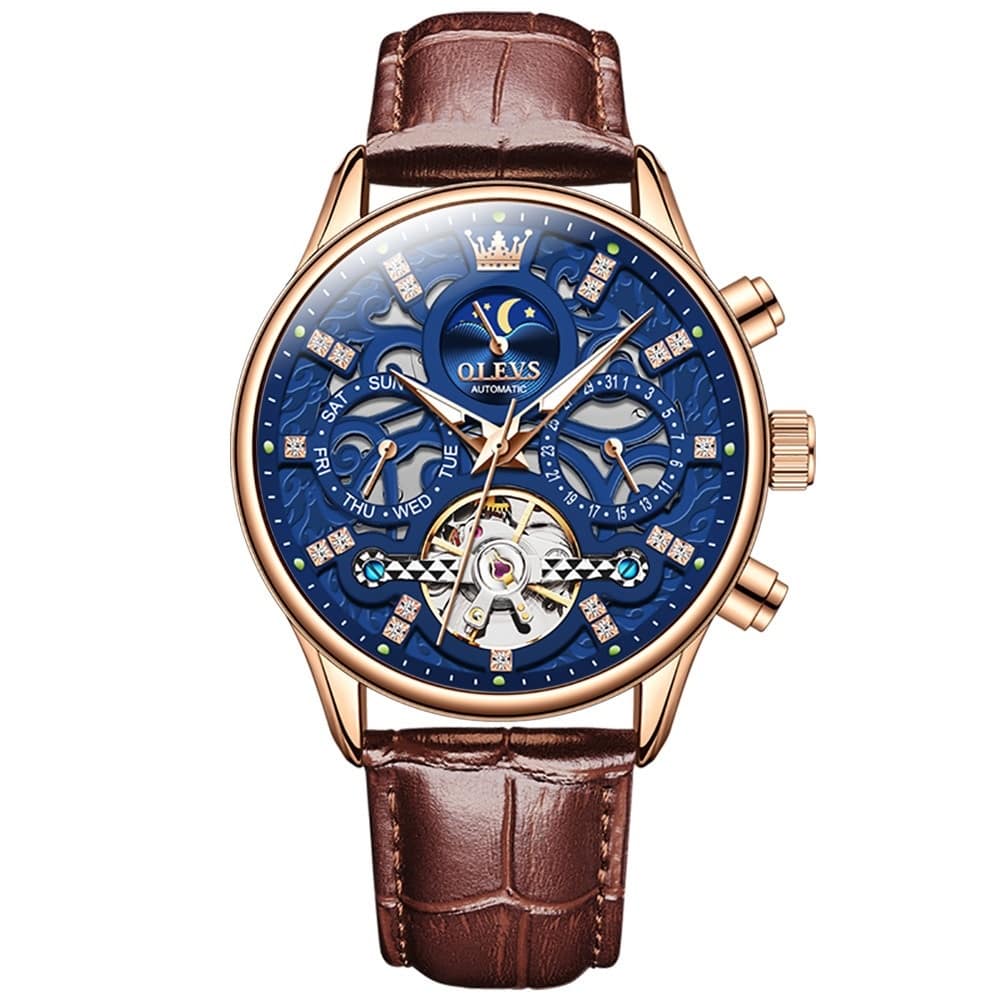 Automatik Mondphasen Skeleton Uhr